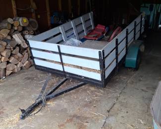 5ft. X 8ft Trailer with lights and wood sides!