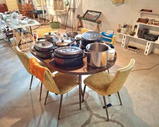 Vintage Table and Chairs with Lots of Kitchen Items!