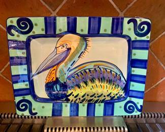 pelican rectangular platter by Dana Wittman