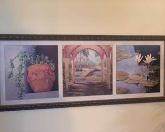 framed triptych (3 scenes) by Rachel Bertrand