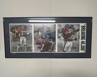 Lot #53 John Elway Denver Broncos Breaking 40000 Yards Nov 5 1995 Framed Photo Print