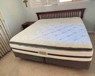 Lot #46 Beautyrest Recharge Signature Select Pillow Top King Mattress Split Box Spring & Mission Headboard