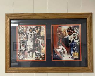 Lot #55 Denver Broncos John Elway Super Bowl XXXIII Terrell Davis 1998 MVP Framed Prints
