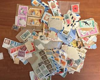 Lot #118 Vintage World Stamp Collection Lot Hungary Magyar Posta Romania Brazil Germany Used