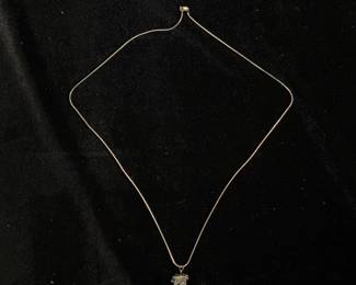 Lot #164 Sterling Silver 925 Prayer Box Locket Pendant Snake Chain Necklace 17.5g