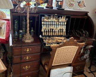 Gold tone silverware set brand new