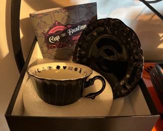 Cup of Destiny with saucer and certificate