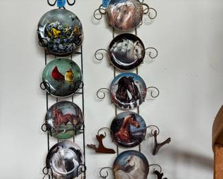 Bird and Horse collector plates