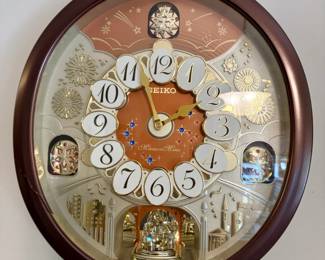 Seiko Melodies in Motion Warm Summer Stars Wall Clock QXMBRH