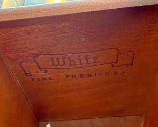 White Furniture Co. Mahogany Serpentine Front High Chest of Dresser