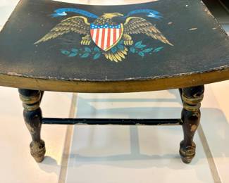 L. Hitchcock Federal Style Stenciled Footstool