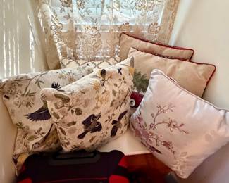 Designer Bird and Floral Throw Pillow Assortment