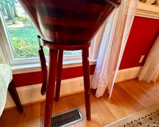 Vintage Rosewood Salad Bowl on Stand