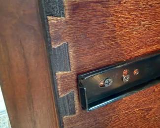 MidCentury Modern Style Wooden Drawer with Metal Glides