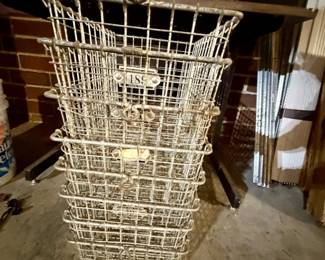 Vintage Kaspar Wire Works Industrial Nesting Baskets