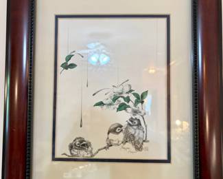 Hayes Signed Limited Edition Bird and Dogwood Print