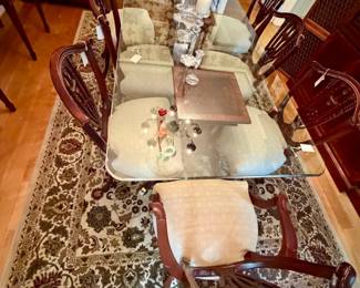 Chippendale Style Mahogany Dining Table with Chairs