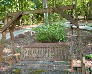 AFrame Wooden Porch Swing with Stand