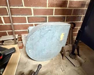 Vintage Galvanized Steel Blower Housing