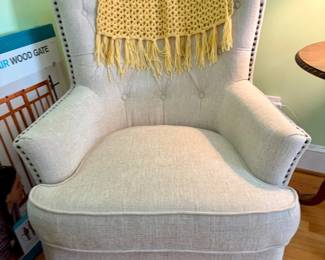 Jofran Bryson Transitional Upholstered Accent Chair with Nailhead Trim
