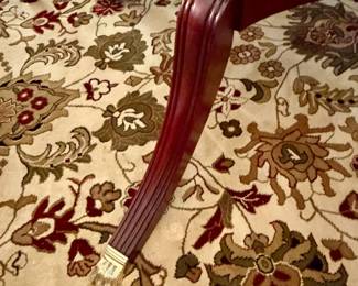 Regency Style Mahogany Dining Table with Lion Paw Feet