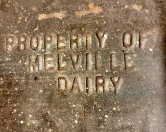 Vintage Melville Dairy Metal Milk Crate
