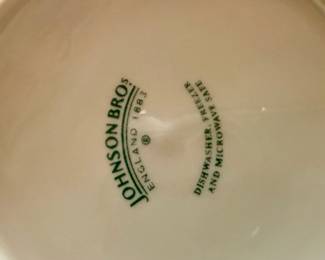 Johnson Brothers Dinnerware Specific Pattern Identification