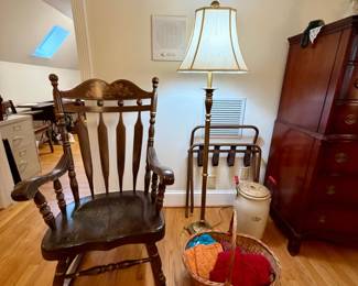 Vintage Ethan Allen Stenciled SpindleBack Rocking Chair