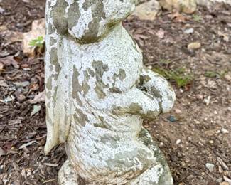 Vintage Cast Concrete Moon Gazing Hare Garden Statue