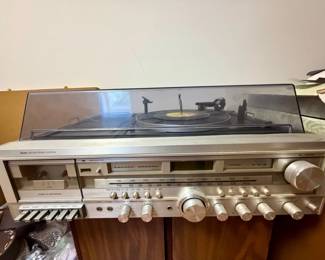 Sears AM or FM Stereo System with Turntable and Cassette