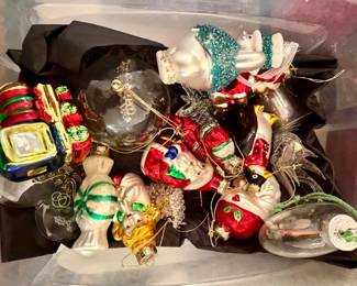 Collection of Vintage Christopher Radko Glass Christmas Ornaments