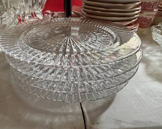 Fostoria American Pattern Clear Glass Plates