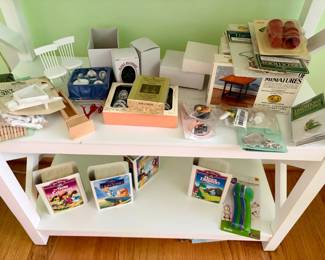 Collection of Assorted Miniature Dollhouse Accessories and Disney Collectibles