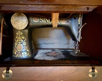 Singer Model Red Eye Sewing Machine