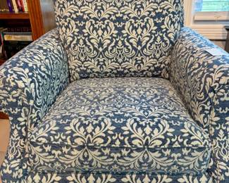 Upholstered Damask Armchair