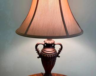 Neoclassical Style Urn Table Lamp with Rams Head Handles