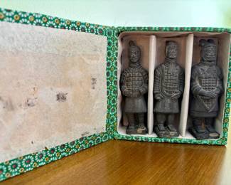 Terracotta Warrior Figurine Set in SilkLined Case