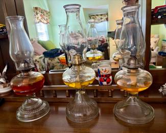 Vintage PA Eagle Burner Oil Lamps