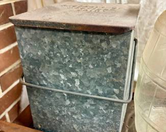 Vintage Galvanized Milk Box