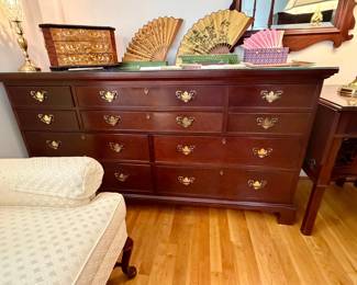 Federal Style NineDrawer Mahogany Dresser by Craftique Furniture