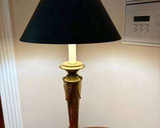 Vintage Brass Table Lamp with Acanthus Leaf Motifs