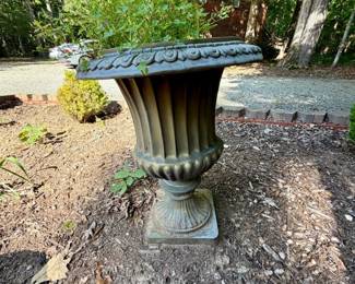 Neoclassical Style Cast Iron Urn