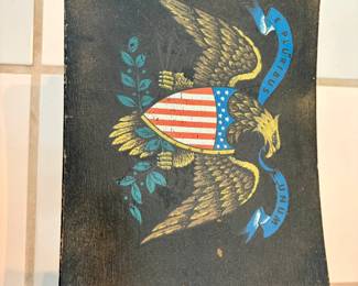 Vintage Bald Eagle Wooden Box with E Pluribus Unum