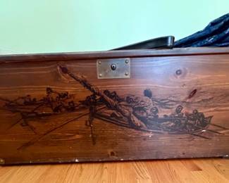 Lane Cedar Chest with Nautical Scrimshawstyle Transfer