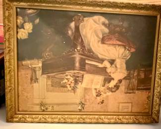 Antoni Ditlef The Duet Print in Gilt Frame