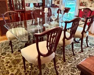 Craftique Furniture Georgian Mahogany Dining Table and Chairs