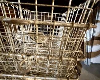 Vintage Wire Milk Crate Bruner, Texas