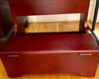 Wooden TwoStep Stool with Storage