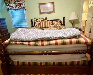 Four Poster Mahogany Spindle Bed Frame