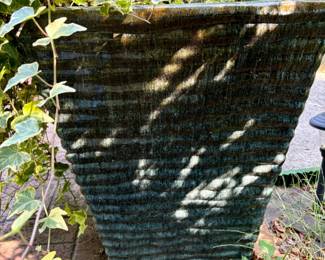 Matte Black Ripple Square Planter